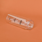 Clear Cylindrical Plastic Bottle With White Cap 210ml  120ml