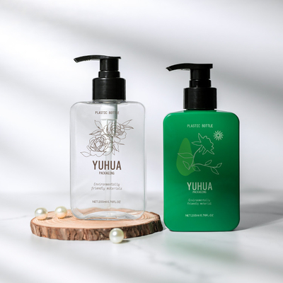 200ml Botol PET Persegi Panjang Dengan Pompa Lotion Warna Disesuaikan