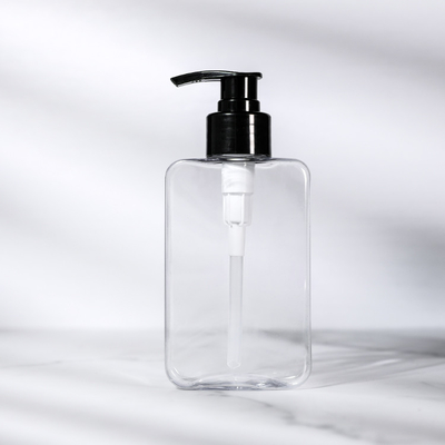200ml Botol PET Persegi Panjang Dengan Pompa Lotion Warna Disesuaikan