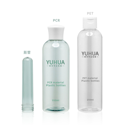 Botol Kemasan Plastik Ramah Lingkungan 100ml 300ml 500ml Dengan Tutup Putih