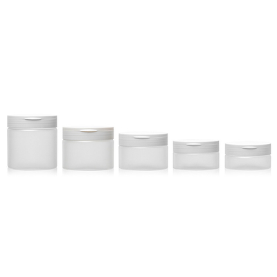 180g Custom Logo Wide Mouth Round Plastik Packaging Body Scrub Jar dengan Screw Cap