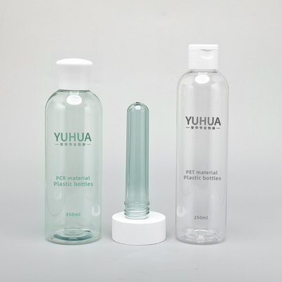 350ML Botol Kemasan Plastik Daur Ulang PCR Disesuaikan Cylinder Cap Pump