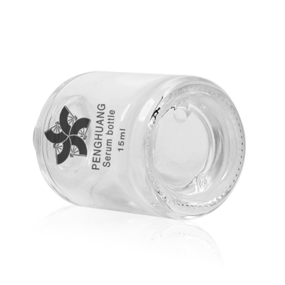 Botol Kaca Bulat Silinder 15ml Dengan Penetes Plastik Putih