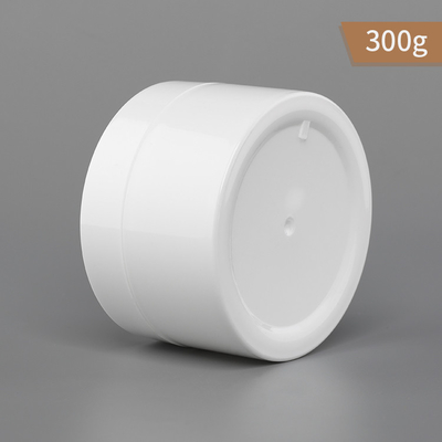 300g Toples Plastik PP Dinding Tunggal Toples Warna Putih Dan Tutup Dengan Pp Gasket