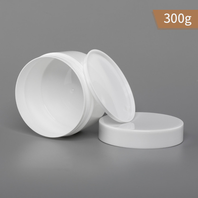 300g Toples Plastik PP Dinding Tunggal Toples Warna Putih Dan Tutup Dengan Pp Gasket