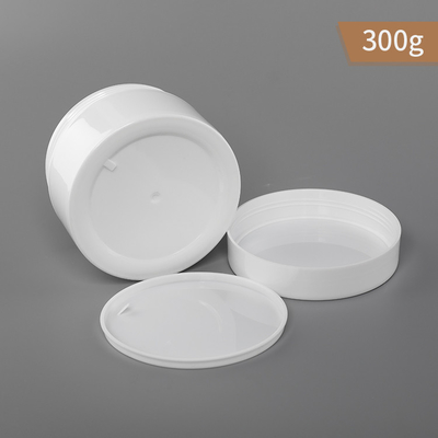300g Toples Plastik PP Dinding Tunggal Toples Warna Putih Dan Tutup Dengan Pp Gasket