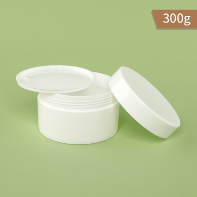 300g Toples Plastik PP Dinding Tunggal Toples Warna Putih Dan Tutup Dengan Pp Gasket