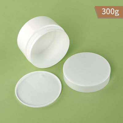 300g Toples Plastik PP Dinding Tunggal Toples Warna Putih Dan Tutup Dengan Pp Gasket