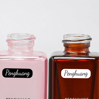 30ml Foundation Glass Bottle Colorful Golden Pump Lukisan Warna Logo Desain