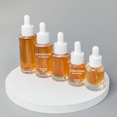 15ml 20ml 30ml 40ml 50ml Serum Botol Penetes Minyak Kemasan Kaca Bentuk Bulat