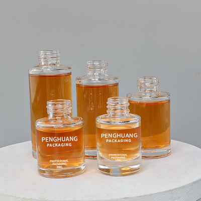 15ml 20ml 30ml 40ml 50ml Serum Botol Penetes Minyak Kemasan Kaca Bentuk Bulat