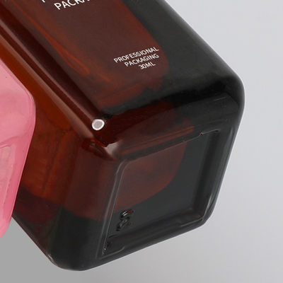 Botol Kaca Lotion Pompa Emas Biru Merah Muda Hijau Amber Semi Warna Transparan 30ml