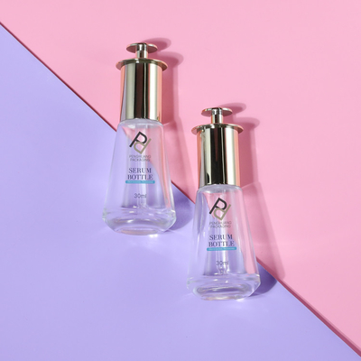 30ml Kaca Serum Tekan Botol Penetes Kerucut Flask Hot Stamping