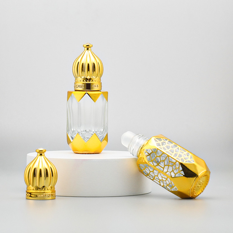 6ml 8ml 12ml Empty Glass Roll On Bottle Luxury Cosmetic Packaging Container Perfume Botol Minyak Esensial