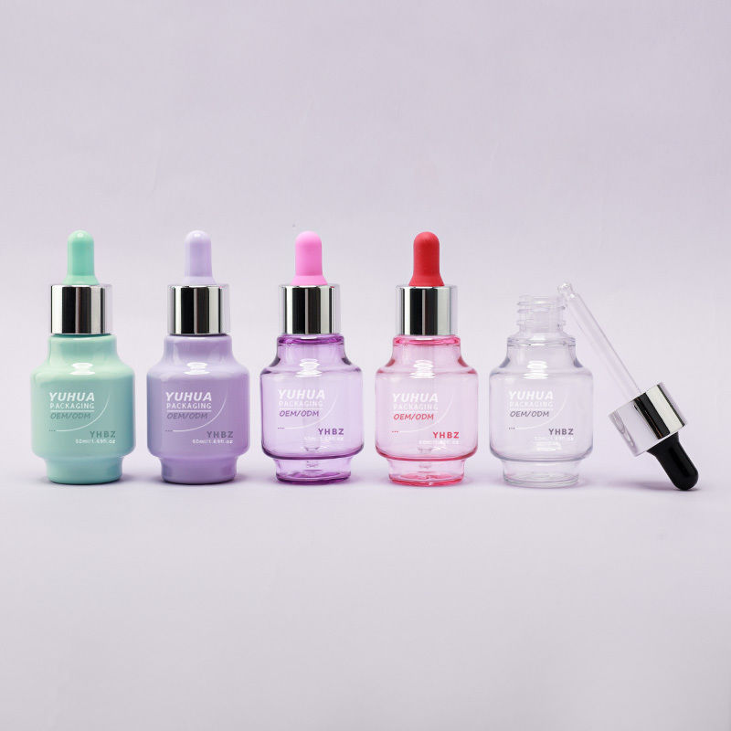 Botol Dropper Serum Kapasitas 50ml dengan Sablon Sutra/Hot Stamping/Pencetakan Label Kustom Waktu 15-20 Hari