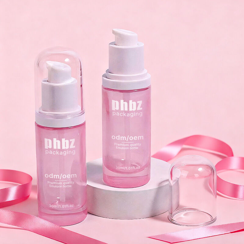 Botol Kaca Lotion dengan Aksesoris Pompa Bahan Botol Kaca Kuat yang Dirancang untuk Lotion Perawatan Kulit dan Kecantikan