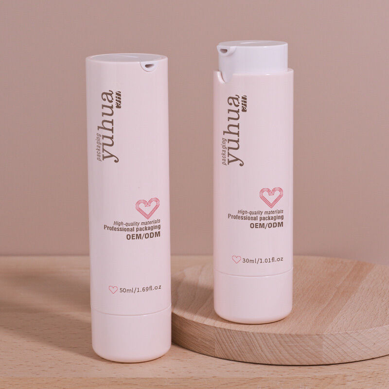 Botol lotion plastik tahan lama dengan pompa tanpa udara dan desain yang disesuaikan Ideal untuk kemasan kosmetik dan penyimpanan produk cair