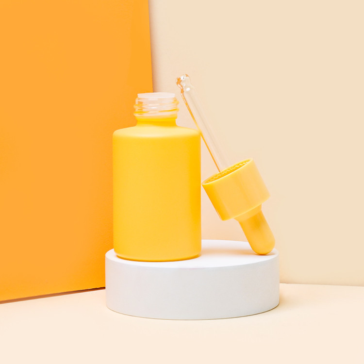 OEM Warna Kuning Serum Botol Kaca Kemasan Penetes Minyak