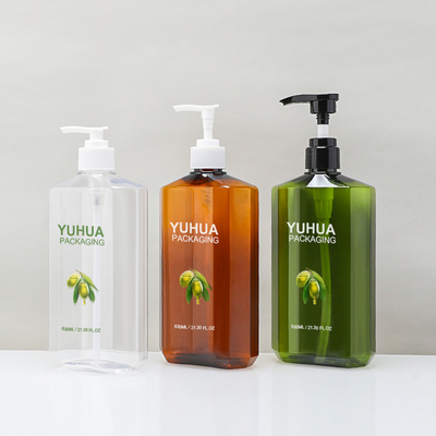 630ml Botol Lotion Plastik Besar Daur Ulang PET Shampoo Shower Gel Conditioner