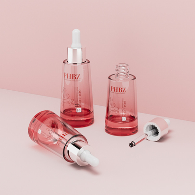 Logo yang dapat disesuaikan botol minyak dropper kaca 30ml 50ml Serum botol kemasan