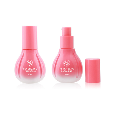 Grosir 30ml Serum Dan Toner Custom Logo Lotion Cream Botol Kaca Dengan Pompa