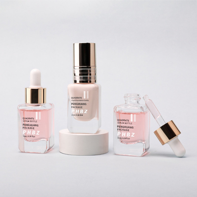 Serum Botol Minyak Rambut15ml Kemasan Kosmetik Botol Limbah Dasar Liquid Square