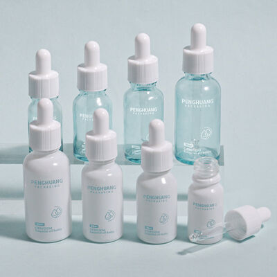 Glass Oil Dropper Glass Bottle Logo Custom Smooth Container Dirancang untuk Minyak Esensial Serum dan Aplikasi Kosmetik