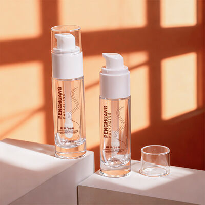 Botol Yayasan Cair set kemasan kosmetik kaca dengan kapasitas 30ml, pencetakan yang dapat disesuaikan, dan desain kedap udara yang tahan lama dan anti bocor