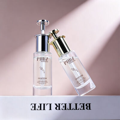Botol Dropper Serum Silinder Dengan Bahan Kerah Kaca Variasi Warna Khusus Ideal untuk Kemasan Produk Perawatan Kulit