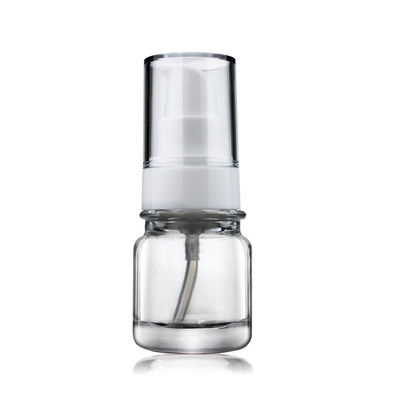 Kemasan Kosmetik 30ml Round Clear Serum Lotion Foundation Botol Kaca Dengan Pompa