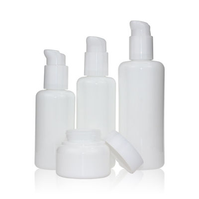 Kustom Kosong 100ml 120ml 200ml Botol Kaca Opal Bentuk Bulat Porselen Putih
