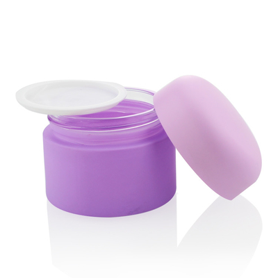 Kemasan Kosmetik 15/20/30/50/100g Body Cream Matte Purple Kosmetik Cream Glass Jars