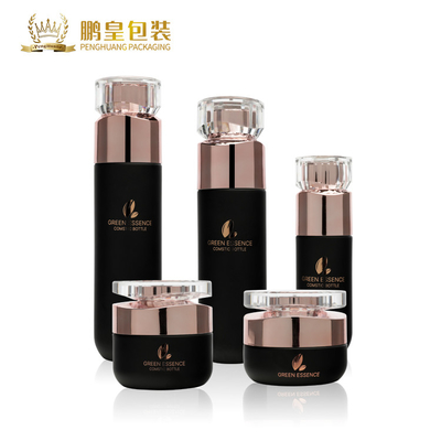Botol Kosmetik Kaca Krim Wajah Set Perawatan Kulit Lotion Pump Botol Kaca