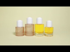 Botol dropper kaca bening beku dengan pipet cap Skincare Packaging Container Serum Botol