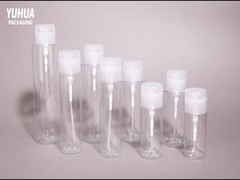 100ml-500mlBotol plastik bulat yang dapat disesuaikan untuk penghilang cairan dan toner make-up
