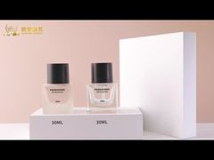 Botol Alas Bedak Cair Bening Kapasitas 30ml Pompa Serum Tekan untuk Pengeluaran yang Presisi dan Terkontrol