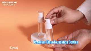 Kemasan Premium Botol Alas Bedak Kaca 30ml